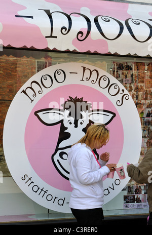 Moo-Moo`s milk shake bar, Stratford-upon-Avon, UK Stock Photo